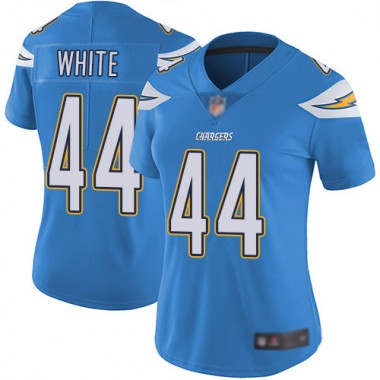 Los Angeles Chargers NFL Football Kyzir White Electric Blue Jersey Women Limited  #44 Alternate Vapor Untouchable->los angeles chargers->NFL Jersey